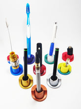 Load image into Gallery viewer, Tanzi Magnetic Vape Pen Stand Blue & Yellow Color, Vape Pen Holder, E-Cigarette Holder, E-Cigarette Stand, Vape Cartridge Stand, 510 Thread